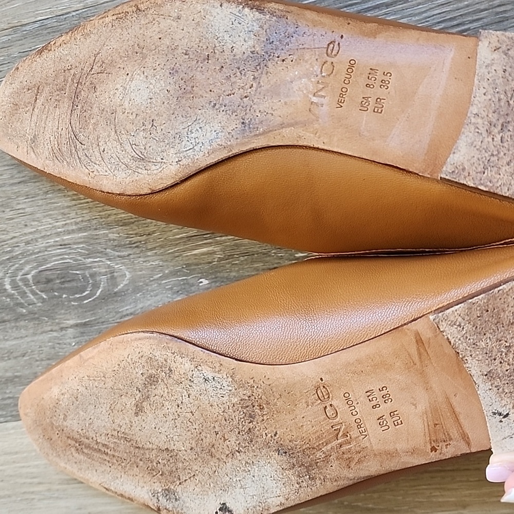 Vince Brown Leather women's Flats - Picture 9 of 11